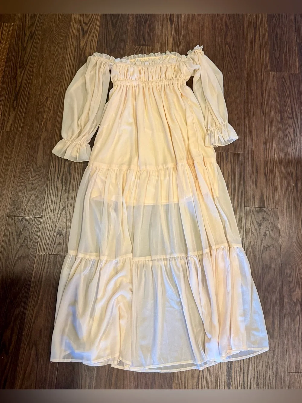 Off The Shoulder Ruffled Maxi Dress - Picture 10 of 11